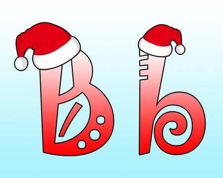 English alphabet Cross wearing a Santa hat の写真素材
