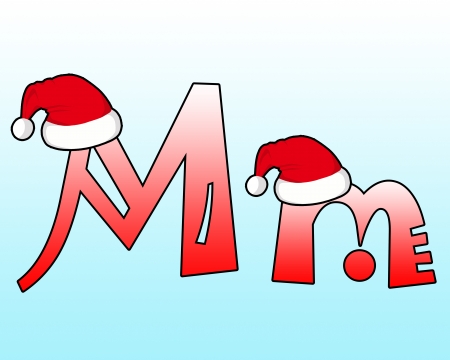 English alphabet Cross wearing a Santa hat の写真素材