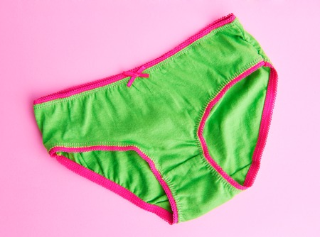 Pants children's, underwear isolated on pink backgroundの写真素材