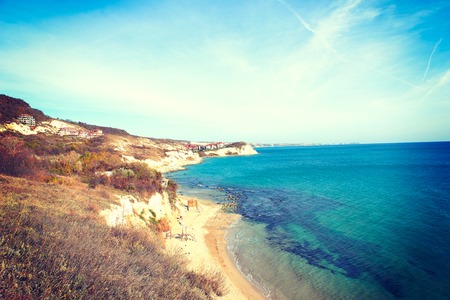 Seafront city of Balchik in Bulgaria, nature landscapeの写真素材