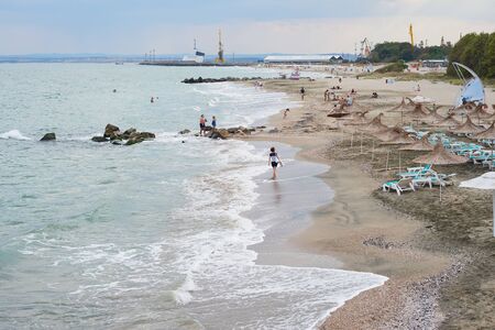 BURGAS, Bulgaria - September 15, 2018: Burgas is a major seaside resort on the Black Sea coast of Bulgaria Burgas, Burgas Province.のeditorial素材