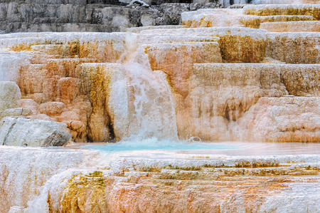 Mammoth Hot Springs, Yellowstone,の写真素材