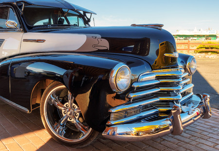 Excellent old vintage car Chevrolet Fleetmaster produced in the United States for 1946 model year.のeditorial素材