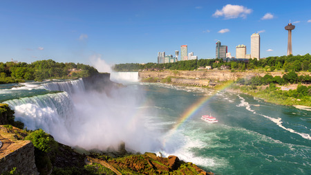 Landscape Niagara Falls and Rainbowのeditorial素材