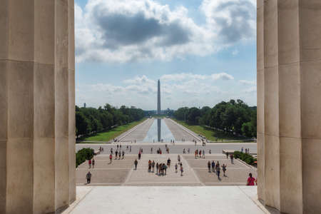 Beautiful View from Lincoln Memorial, USAの写真素材