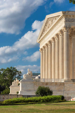 United States Supreme Court Building in sunny day in Washington DC, USA.の写真素材