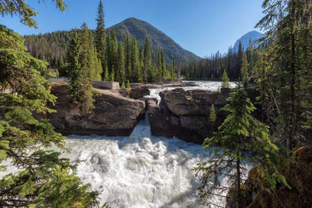 Yoho National Park, Canada. The famous Natural Bridge phenomena.の写真素材