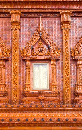thai style window in thai templeの写真素材