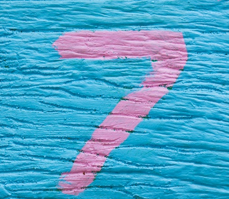 Colorful number 7 sevenの写真素材