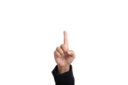 Pointing Finger of business man