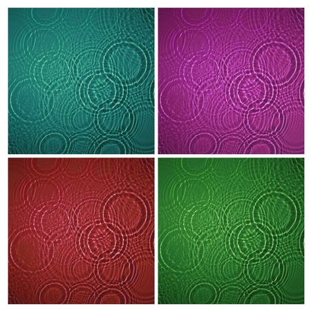 Four in one colorful water ripple の写真素材