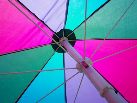 Colorful beach umbrellaの写真素材
