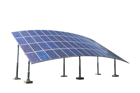 Solar Panels Isolated on White Backgroundの写真素材