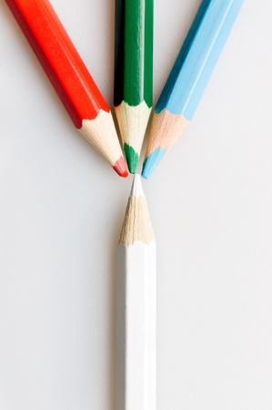 Concept of a colored pencilsの写真素材