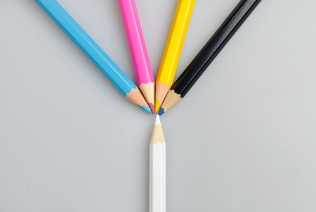 Concept of a colored pencilsの写真素材
