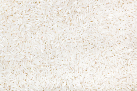 Background made from white rice.の写真素材