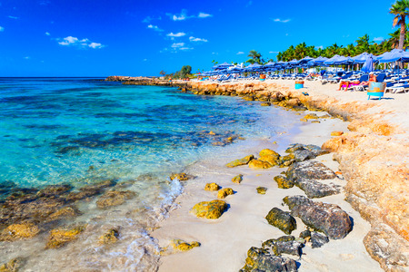 CYPRUS, AYIA NAPA - SEPTEMBER 24 2016: Famous Nissi beach.のeditorial素材