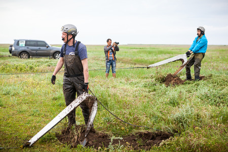 KIRILLOVKA, UKRAINE - MAY 25, 2016: Zaporizhia Trophy 2016. II stage of offroad trophy Ukrainian...