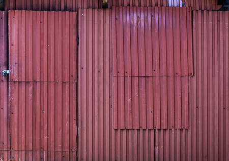 Close up of an old painted metal plates texture.の写真素材