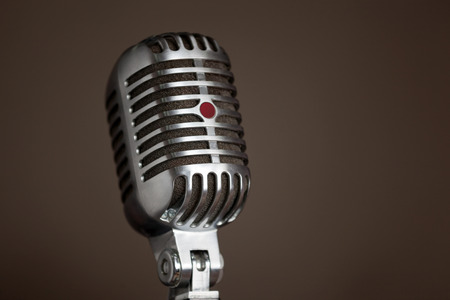 Close up of legendary retro microphone.の写真素材
