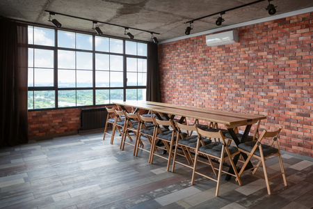 Modern interior design of conference room.の写真素材