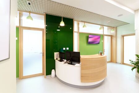 Modern interior design. Lobby at  dental clinic.の写真素材