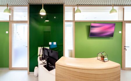 Modern interior design. Lobby at  dental clinic.の写真素材