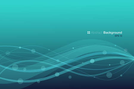Abstract background made from flowing waves and lines. Underwater effect. Vector stock illustration.のイラスト素材