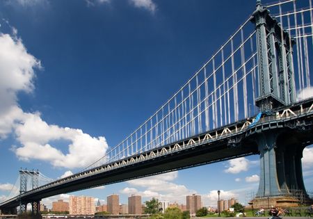 The Manhattan bridge in New York city