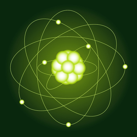 Model carbon atoms. The physical character. Vector illustrationのイラスト素材
