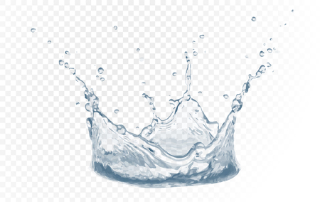 water splash with reflectionのイラスト素材