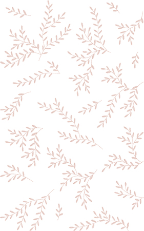 Delicate soft pink wedding branches leaves twigs grass herbs seamless pattern. Embroidery vector flower decoration textile print illustrationのイラスト素材
