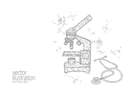 Microscope science medicine business equipment.のイラスト素材