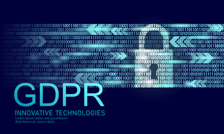 Privacy data protection law GDPR. Data regulation sensitive information safety shield European Union. Right to be forgotten removing genetic encryption. Global business ePrivacy vector illustrationのイラスト素材