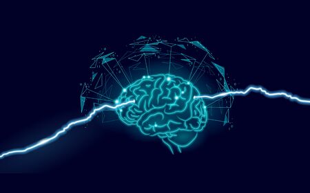 Artificial intelligence cyber assistance data security danger. Hacker spy attack information server...