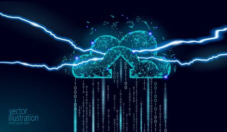 Cloud computing private data security danger. Hacker spy attack information server protection. Virus alert technology cyber internet crime concept vector illustrationのイラスト素材