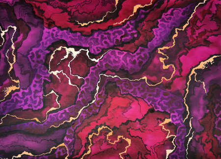 Watercolor gemstones texture. Dark pink emerald jewel stones. Texture luxury bright ruby belt. Print...
