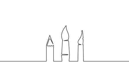 Art studio classes  concept. Kids artist brush pencil pen drawing education. Design school group hobby emblem. Children creative center vector illustrationのイラスト素材