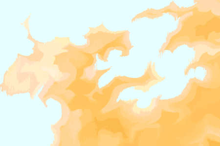 Oil painting abstract light stroke. Brush texture close up macro hand drawn art. Pastel color white yellow space illustrationのイラスト素材