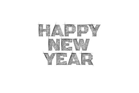 Geometric polygonal 2022 New Year Greeting card. Low poly triangle future technology white background. Corporate business design vector illustrationのイラスト素材