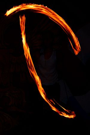 Fire, show, a line a flame