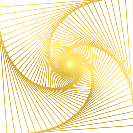 Abstract gold spiral on white backgroundのイラスト素材