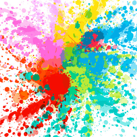 Colorful explosion for design banners, invitations and greeting cards. Color burst on white background. Abstract vector background.のイラスト素材