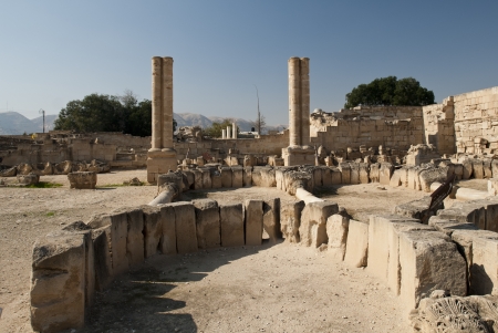 Some ruins of the Jericho roman townの写真素材