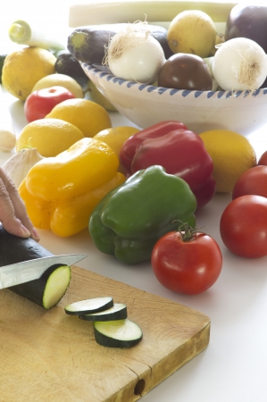 vegetables on the tableの写真素材