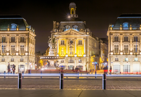 Place de la Bourse is one of the most visited sights in the city of Bordeaux, France.  It was built from 1730 to 1775.のeditorial素材