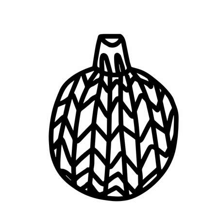 Christmas tree decoration.Scandinavian style.Doodle black sketch line illustration.Design for backgrounds, web and coloring.のイラスト素材