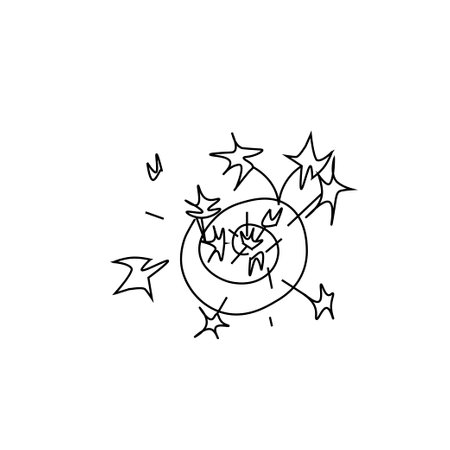 Vector Fireworks in doodle style.One simple sky.Illustration bright lights for Chinese New Year with black line hand drawn.Design for menus, cards, stickers, prints, social networks, web.のイラスト素材