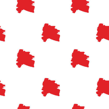 Seamless vector pattern with red blood spots for Halloween. Repetitive blotchy abstract ornament on white background. Designs for textiles, web, social media, packaging, wrapping paper, fabric.のイラスト素材