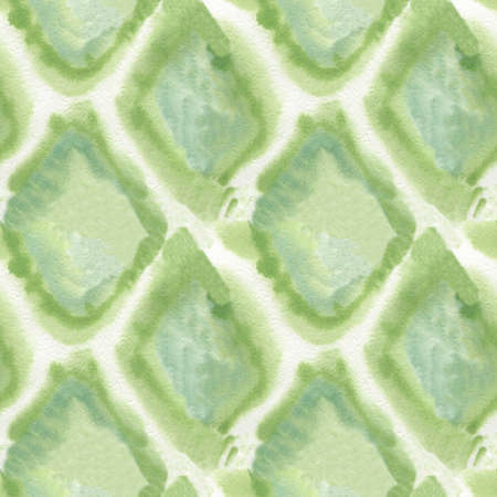 Watercolor seamless tie dye pattern in sage green color.Fabric texture, stains, blotches of paint in on-trend hand painted color.Designs for textiles, packaging, wrapping paper, scrapbook paper.の写真素材